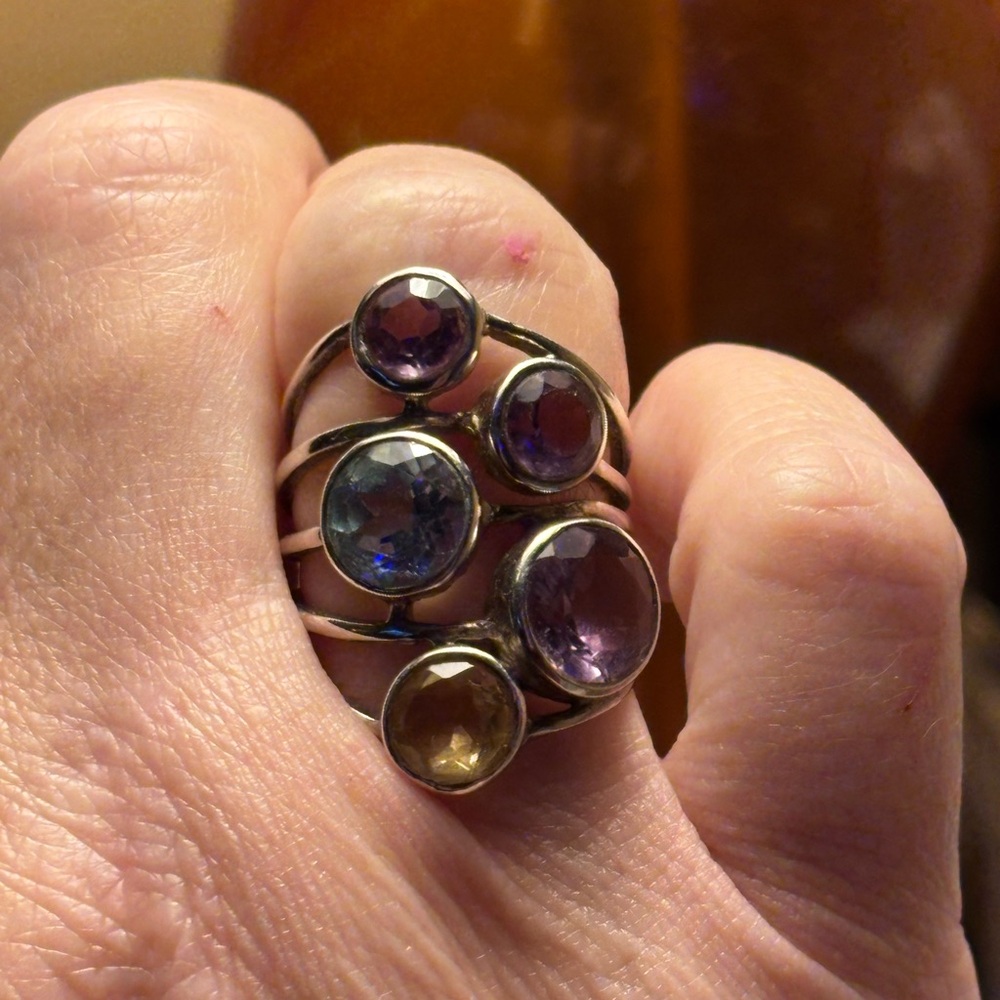 Multi-Gemstone Sterling Ring Nfs - image 4
